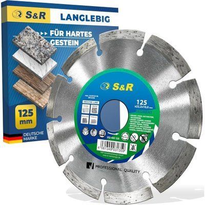 Диск алмазний S&R Meister segment 125х22.2х2,2мм камінь 252445125 фото