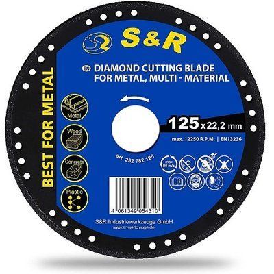 Диск алмазний S&R 125x2.0х22.2мм PROFI універсальний 252782125 фото