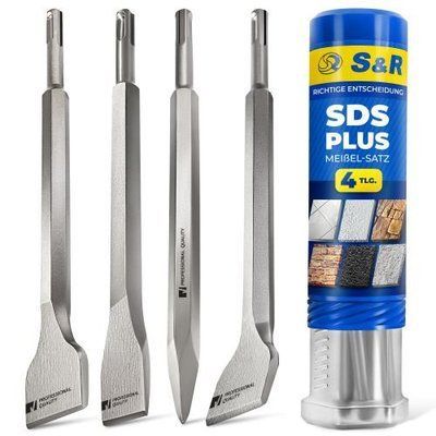Набір зубил S&R Meister sds-plus 4шт 114504250 фото