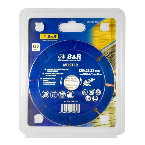 Диск карбид-вольфрамовый S&R 125x22.2 мм универсальный 252783125 фото
