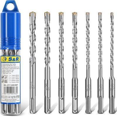 Набiр бурiв S&R Master sds-plus 4Plus Zentro 7шт в пласт. тубусі 211243007 фото