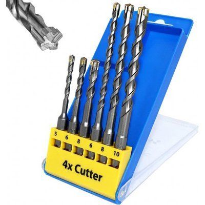 Набір бурів S&R Meister 4X Cutter HSS sds-plus 6 шт. 211241006 фото