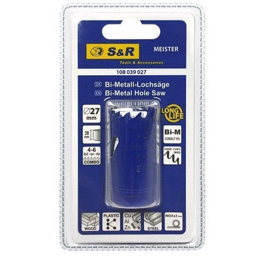 Кільцева пила S&R Meister HSS-Co8% 27мм М42 108039027 фото