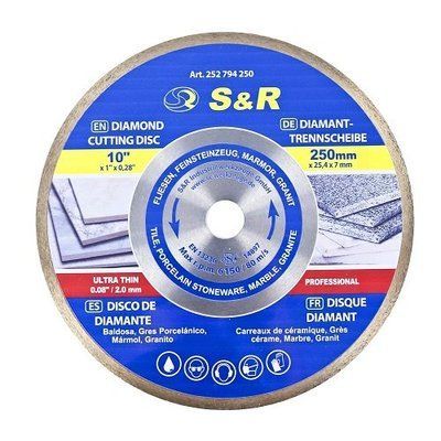 Диск алмазний S&R Meister CORONA 250x1.6х25.4мм керамогранiт 252794250 фото