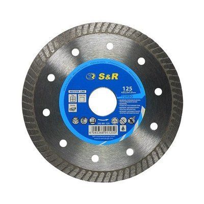 Диск алмазний S&R Meister TURBO 125x1.6x22.2мм керамогранiт 252891125 фото